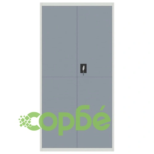 Шкаф за папки светлосиво и тъмносиво 90x40x180 см стомана ➤ топ цена ➤ sorbe.bg