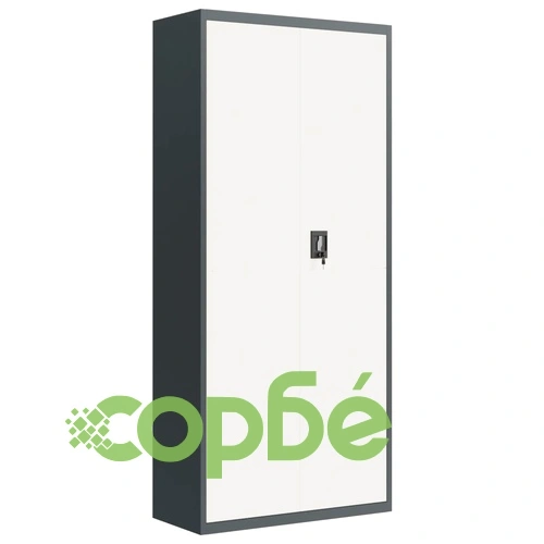 Шкаф за папки антрацит и бяло 90x40x200 см стомана ➤ топ цена ➤ sorbe.bg