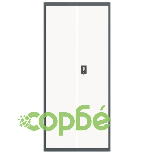 Шкаф за папки антрацит и бяло 90x40x200 см стомана ➤ топ цена ➤ sorbe.bg