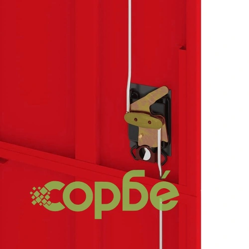 Шкаф за папки антрацит и червено 90x40x200 см стомана ➤ топ цена ➤ sorbe.bg