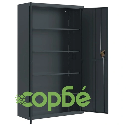 Шкаф за папки антрацит 105x40x180 см стомана ➤ топ цена ➤ sorbe.bg