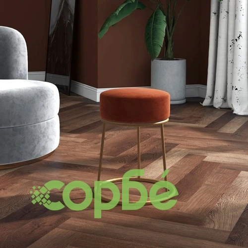 Кръгъл хокер, кафяв, кадифе ➤ топ цена ➤ sorbe.bg