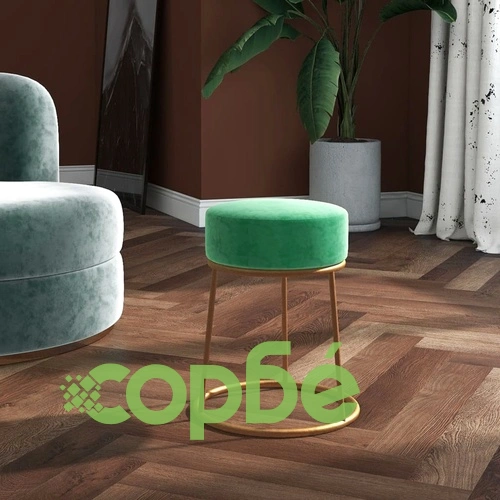 Кръгъл хокер, светлосин, кадифе ➤ топ цена ➤ sorbe.bg
