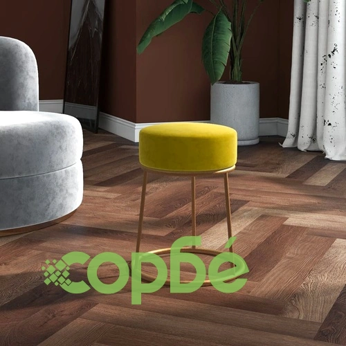 Кръгъл хокер, горчица зелено, кадифе ➤ топ цена ➤ sorbe.bg