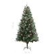 Коледна елха с шишарки, зелена, 225 см, PVC и PE