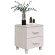 Нощни шкафчета HAMAR, 2 бр, бели, 40x35x44,5 см, бор масив