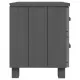 Нощни шкафчета HAMAR, 2 бр, тъмносиви, 40x35x44,5 см, бор масив