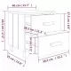 Нощни шкафчета HAMAR, 2 бр, тъмносиви, 40x35x44,5 см, бор масив