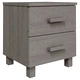 Нощни шкафчета HAMAR 2 бр светлосиви 40x35x44,5 см бор масив
