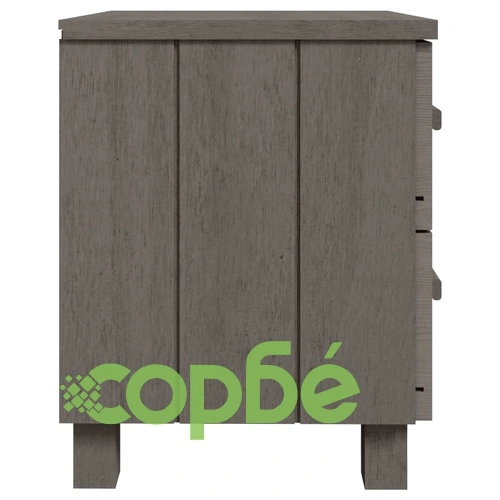 Нощни шкафчета HAMAR 2 бр светлосиви 40x35x44,5 см бор масив ➤ топ цена ➤ sorbe.bg