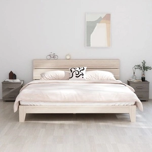 Нощни шкафчета HAMAR 2 бр светлосиви 40x35x44,5 см бор масив