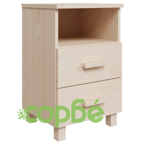 Нощни шкафчета HAMAR 2 бр меденокафяви 40x35x62 см бор масив ➤ топ цена ➤ sorbe.bg