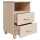 Нощни шкафчета HAMAR 2 бр меденокафяви 40x35x62 см бор масив