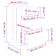 Нощни шкафчета HAMAR 2 бр меденокафяви 40x35x62 см бор масив