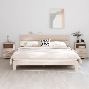 Нощни шкафчета HAMAR 2 бр меденокафяви 40x35x62 см бор масив