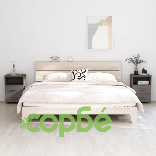 Нощни шкафчета HAMAR 2 бр светлосиви 40x35x62 см бор масив ➤ топ цена ➤ sorbe.bg