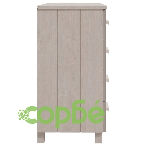 Сайдборд HAMAR бял 79x40x80 см борово дърво масив ➤ топ цена ➤ sorbe.bg