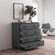 Сайдборд HAMAR тъмносив 79x40x80 см борово дърво масив