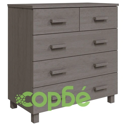 Сайдборд HAMAR светлосив 79x40x80 см борово дърво масив ➤ топ цена ➤ sorbe.bg
