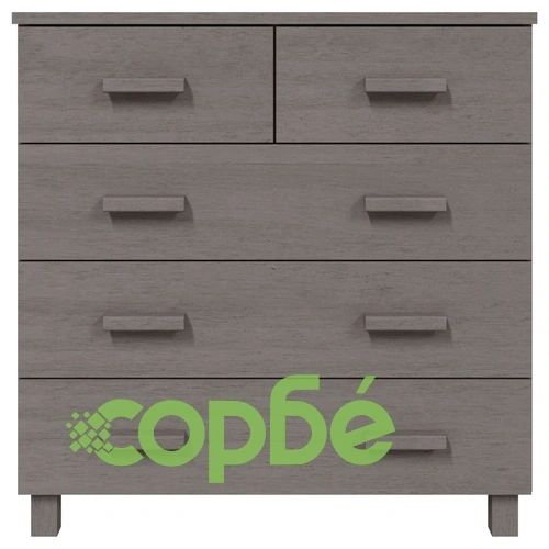 Сайдборд HAMAR светлосив 79x40x80 см борово дърво масив ➤ топ цена ➤ sorbe.bg