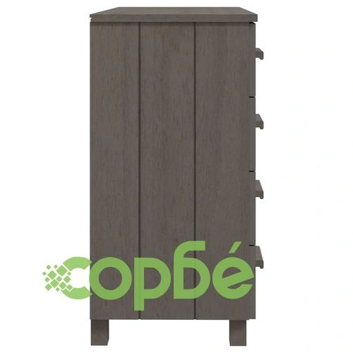 Сайдборд HAMAR светлосив 79x40x80 см борово дърво масив ➤ топ цена ➤ sorbe.bg