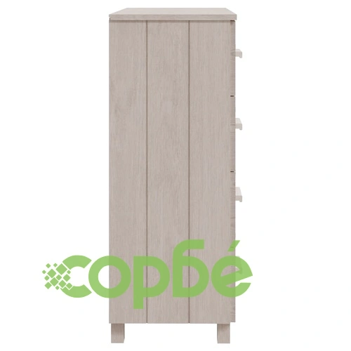 Сайдборд HAMAR бял 79x40x103,5 см борово дърво масив ➤ топ цена ➤ sorbe.bg