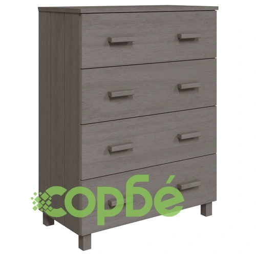 Сайдборд HAMAR светлосив 79x40x103,5 см борово дърво масив ➤ топ цена ➤ sorbe.bg