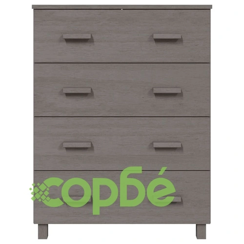Сайдборд HAMAR светлосив 79x40x103,5 см борово дърво масив ➤ топ цена ➤ sorbe.bg