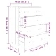 Сайдборд HAMAR светлосив 79x40x103,5 см борово дърво масив