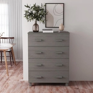Сайдборд HAMAR светлосив 79x40x103,5 см борово дърво масив