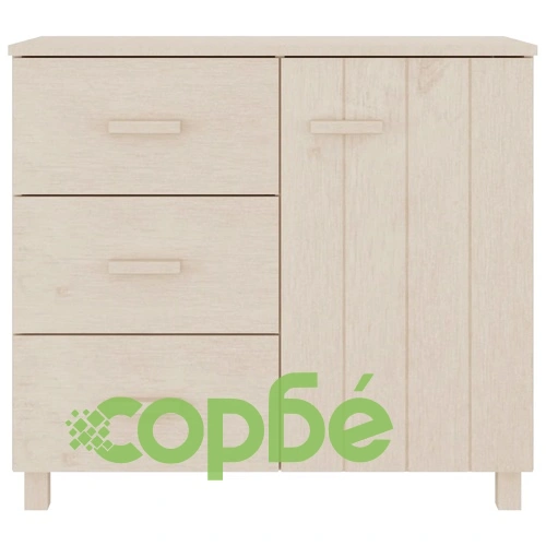 Сайдборд HAMAR, меденокафяво, 90x40x80 см, борово дърво масив ➤ топ цена ➤ sorbe.bg