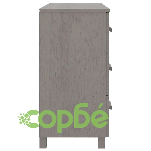Сайдборд HAMAR светлосив 90x40x80 см борово дърво масив ➤ топ цена ➤ sorbe.bg