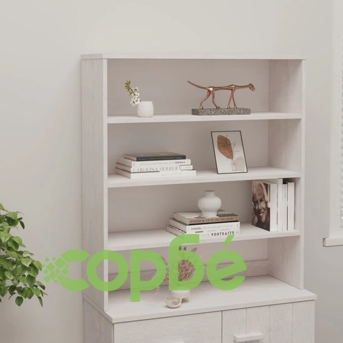 Надстройка за шкаф HAMAR бяла 90x30x100 см борово дърво масив ➤ топ цена ➤ sorbe.bg