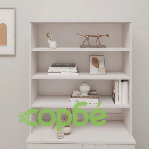 Надстройка за шкаф HAMAR бяла 90x30x100 см борово дърво масив ➤ топ цена ➤ sorbe.bg