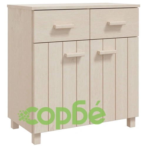 Сайдборд HAMAR, меденокафяв, 79x40x80 см, бор масив ➤ топ цена ➤ sorbe.bg