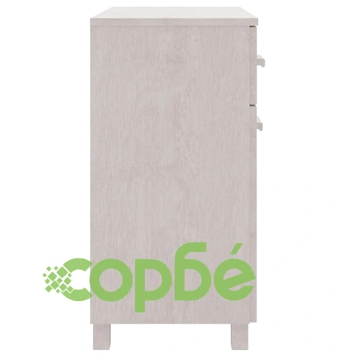 Сайдборд HAMAR бял 79x40x80 см борово дърво масив ➤ топ цена ➤ sorbe.bg