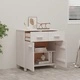 Сайдборд HAMAR бял 79x40x80 см борово дърво масив