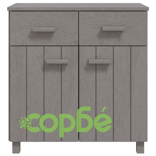 Сайдборд HAMAR светлосив 79x40x80 см борово дърво масив ➤ топ цена ➤ sorbe.bg