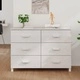 Сайдборд HAMAR, бял, 113x40x80 см, борово дърво масив