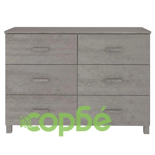 Сайдборд HAMAR, светлосив, 113x40x80 см, борово дърво масив ➤ топ цена ➤ sorbe.bg