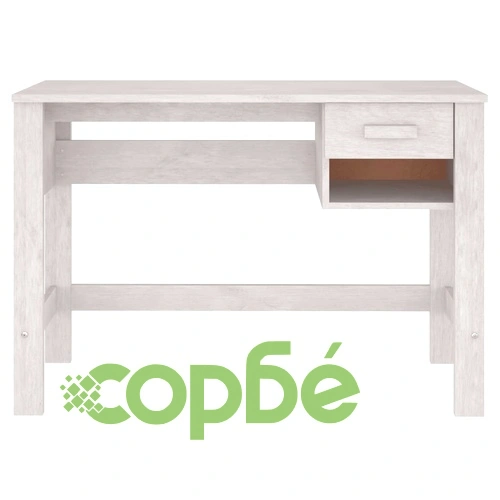 Бюро HAMAR, бяло, 110x40x75 см, борово дърво масив ➤ топ цена ➤ sorbe.bg