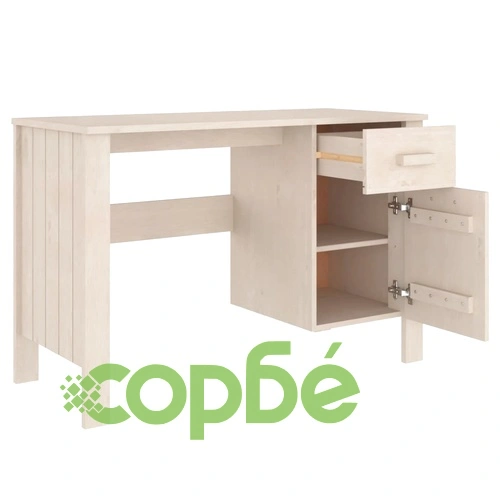 Бюро HAMAR, меденокафяво, 113x50x75 см, борово дърво масив ➤ топ цена ➤ sorbe.bg