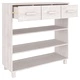 Конзолна маса HAMAR бяла 90x35x90 см борово дърво масив