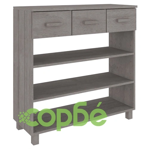 Конзолна маса HAMAR светлосива 90x35x90 см борово дърво масив ➤ топ цена ➤ sorbe.bg