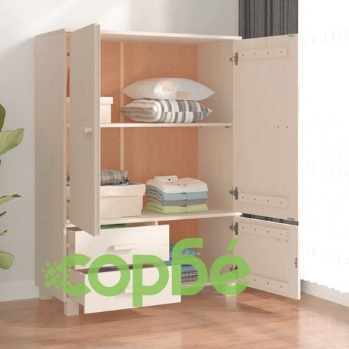 Гардероб HAMAR, меденокафяв, 99x45x137 см, борово дърво масив ➤ топ цена ➤ sorbe.bg