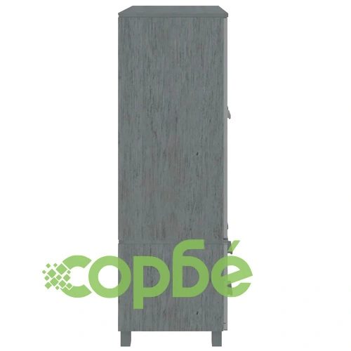 Гардероб HAMAR, тъмносив, 99x45x137 см, борово дърво масив ➤ топ цена ➤ sorbe.bg