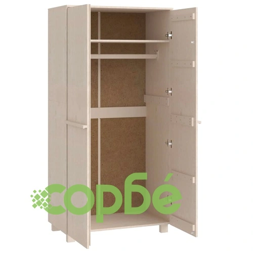 Гардероб HAMAR, меденокафяв, 89x50x180 см, борово дърво масив ➤ топ цена ➤ sorbe.bg