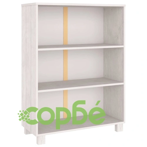 Шкаф за книги HAMAR, бял, 85x35x112 см, борово дърво масив ➤ топ цена ➤ sorbe.bg