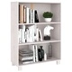 Шкаф за книги HAMAR, бял, 85x35x112 см, борово дърво масив