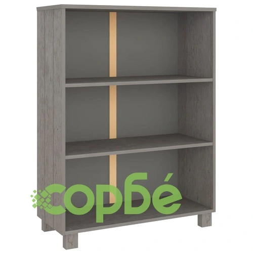 Шкаф за книги HAMAR светлосив 85x35x112 см борово дърво масив ➤ топ цена ➤ sorbe.bg